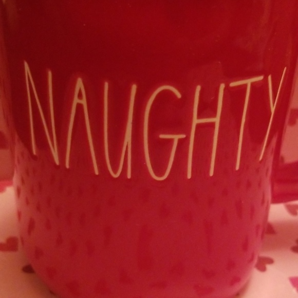 Rae Dunn Red 2 sided  "NAUGHTY/NICE" coffee mug - Picture 3 of 5